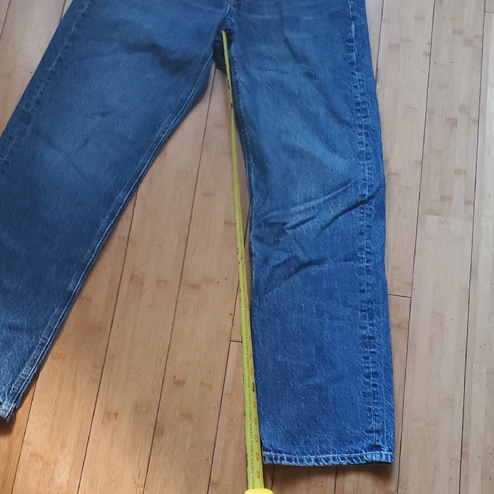 American Eagle Outfitters 4short Low Rise Baggy Straight Relaxed Fit Blue Jeans - Picture 7 of 10